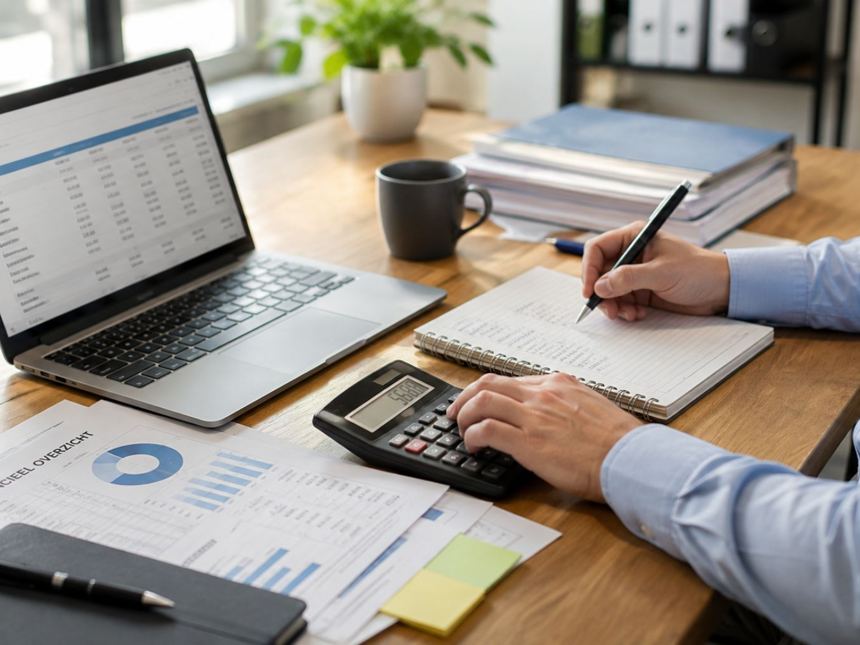 Administratie op kantoor bij Boekhoudsterk
